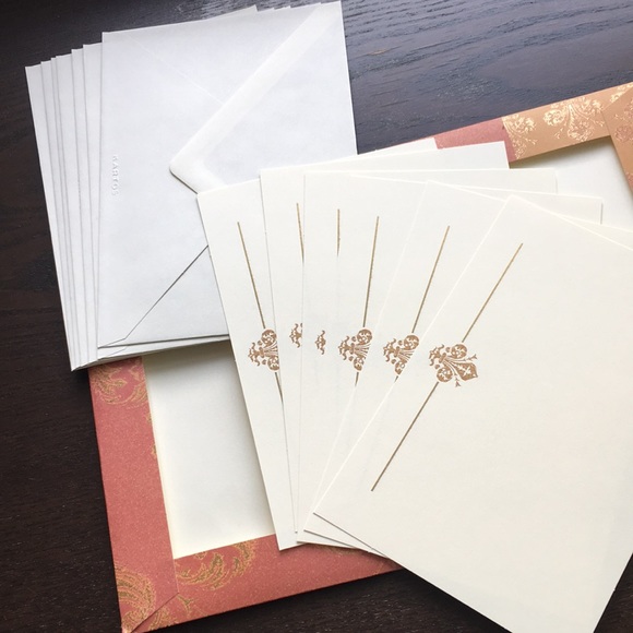 VTG French lily small tray message card envelops set lot - Picture 6 of 12